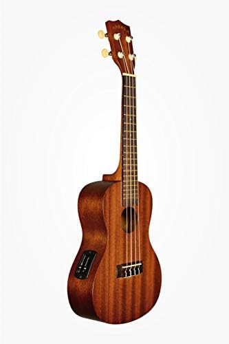 Satin mahogany concert acoustic electric instrument