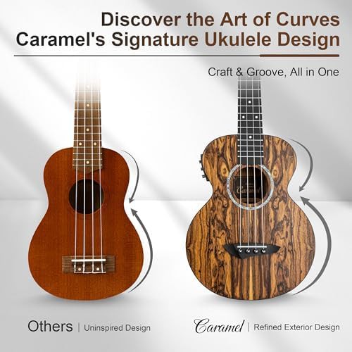 Butterfly bocote wood tenor electric ukulele — photo 4