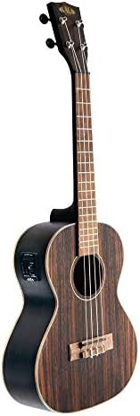 Ebony wood tenor acoustic electric ukulele