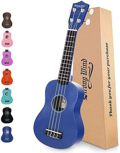 Blue Soprano Basswood Ukulele for Beginners