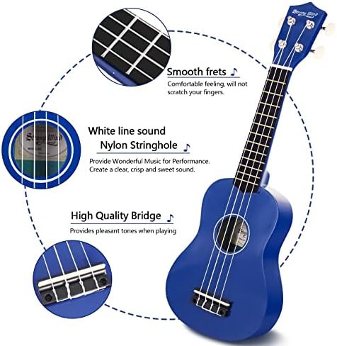 Blue Soprano Basswood Ukulele for Beginners — photo 4