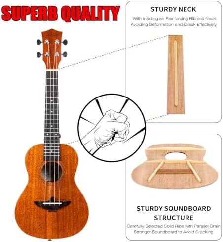 Concert ukulele solid mahogany 23 inch — photo 5