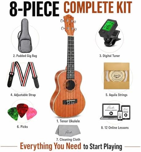 Ranch 26 inch tenor ukulele sapele wood — photo 4