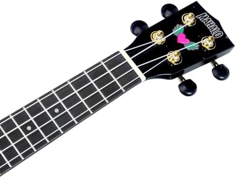 Black Hearts Graphic Soprano Ukulele — photo 5