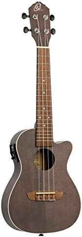 Concert Acoustic Electric Ukulele in Black