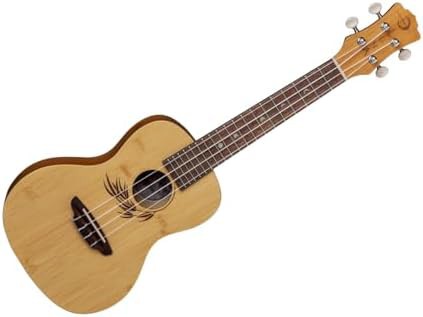 Bamboo concert ukulele with natural finish
