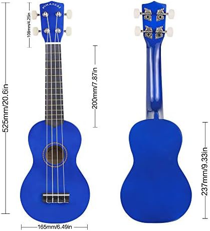 Dark blue wood soprano ukulele 21 in — photo 3