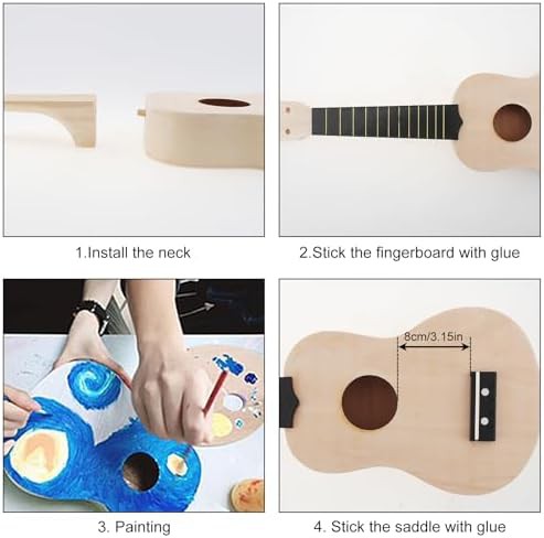 OriGlam 21 inch DIY soprano basswood ukulele kit — photo 3