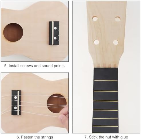 OriGlam 21 inch DIY soprano basswood ukulele kit — photo 4