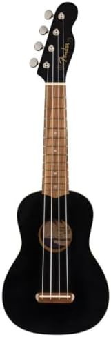 Venice soprano ukulele in black