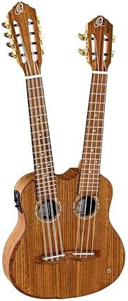Double Neck Tenor Acoustic Electric Ukulele