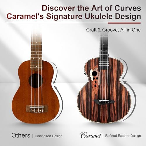 Ebony wood baritone electric ukulele — photo 4