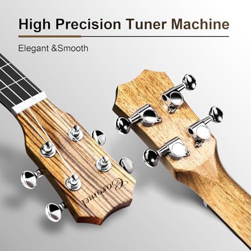 Gloss zebra wood baritone electric ukulele — photo 3
