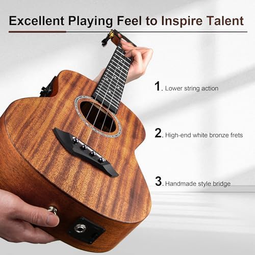 Solid mahogany tenor electric ukulele — photo 4