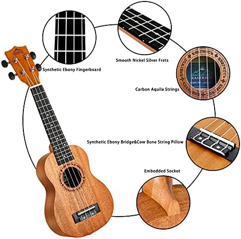 Mahogany glossy soprano beginner ukulele — photo 3