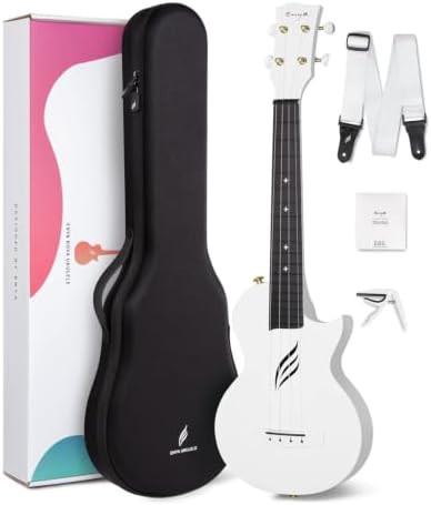 White carbon fiber concert starter ukulele