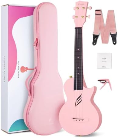 Pink carbon fiber concert starter ukulele