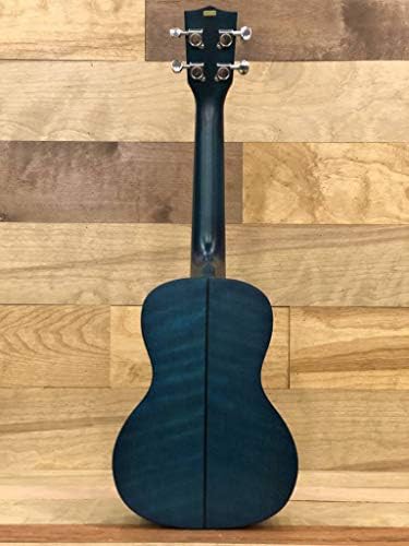 Blue satin exotic mahogany concert ukulele — photo 4
