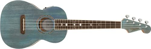 Turquoise walnut fingerboard tenor ukulele