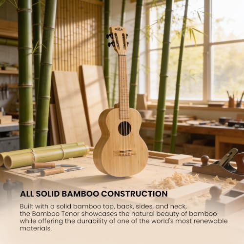 Solid top bamboo tenor ukulele — photo 5