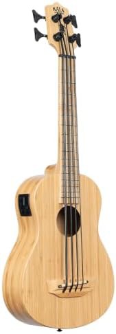 Bamboo fretted acoustic electric u bass — photo 3