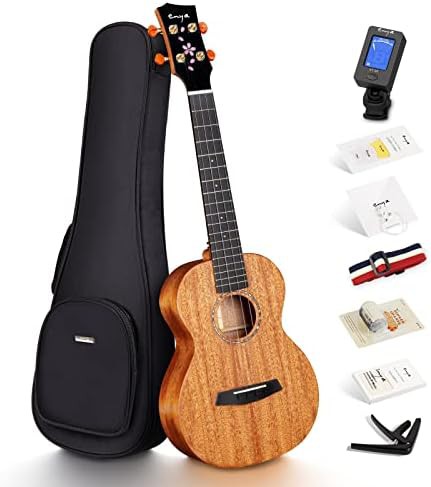 Natural solid mahogany body concert ukulele