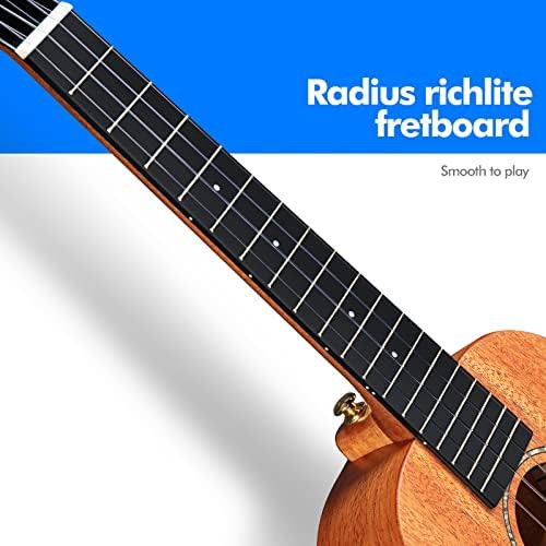 Natural solid mahogany body concert ukulele — photo 4