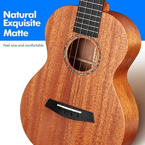 Natural solid mahogany body concert ukulele — photo 5