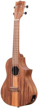 Teak tri top concert acoustic electric ukulele — photo 3