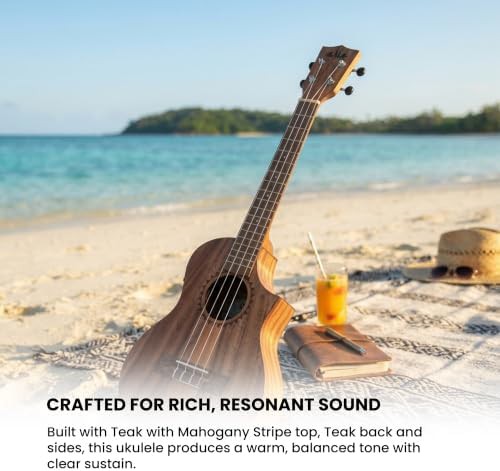 Teak tri top tenor cutaway ukulele — photo 5