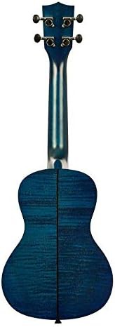 Blue exotic mahogany concert ukulele — photo 3