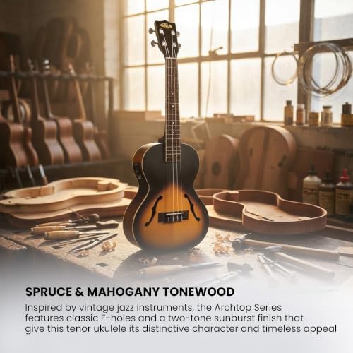 Archtop Tenor Acoustic Electric Tobacco Burst — photo 5