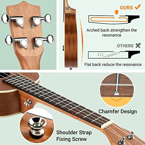 Sapele Wood Beginner Concert Ukulele Kit — photo 4