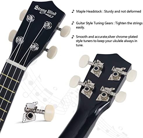 Glossy Black Soprano Beginner Ukulele — photo 5