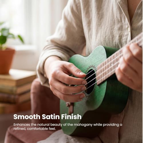 Fern green modern meranti soprano ukulele — photo 3
