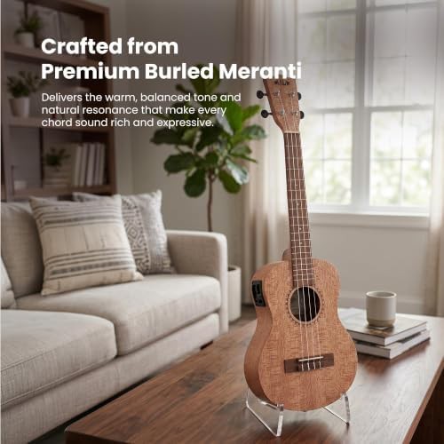 Burled meranti tenor acoustic electric ukulele — photo 5