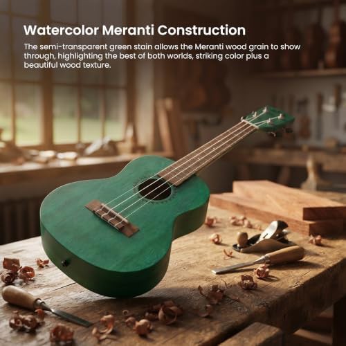 Fern green modern meranti concert ukulele — photo 5