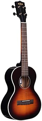 Tobacco burst four string tenor ukulele