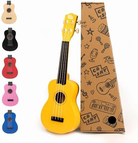 Yellow soprano ukulele 21 in