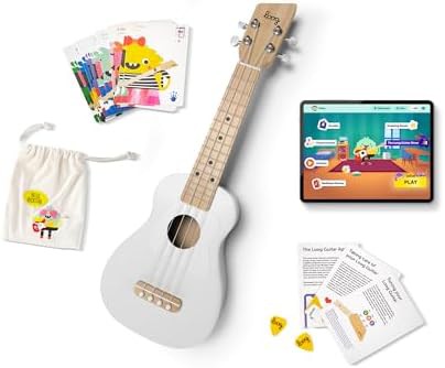 White Wood Soprano Ukulele for Kids