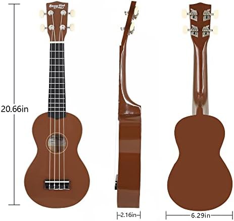 Brown Basswood Soprano Stringed Ukulele — photo 5