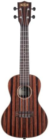 Striped ebony concert ukulele brown