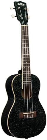 Sparkle collection black concert student ukulele