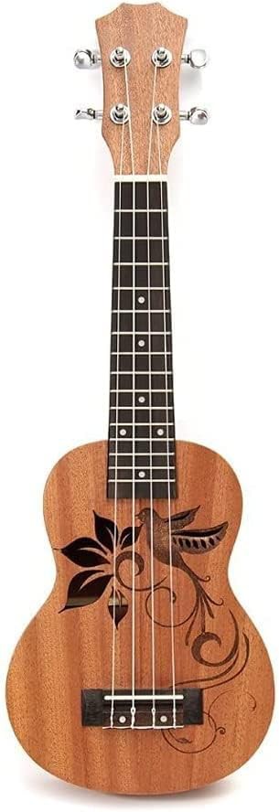 Mahogany bird pattern concert ukulele 21 inch