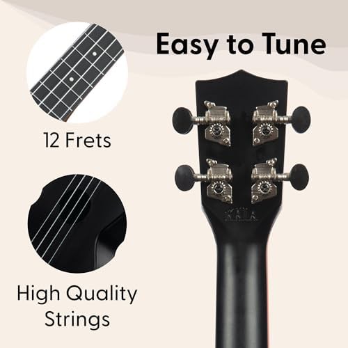 Black waterman travel soprano ukulele — photo 5