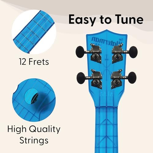 Cobalt blue waterman soprano ukulele — photo 5