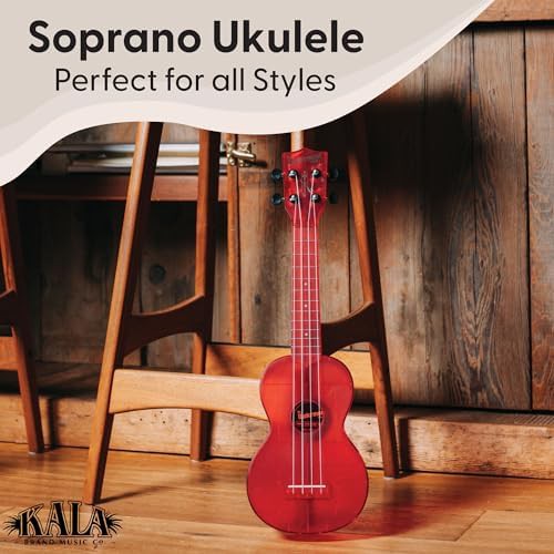 Maritime red transparent waterman soprano ukulele — photo 3
