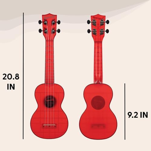 Maritime red transparent waterman soprano ukulele — photo 5