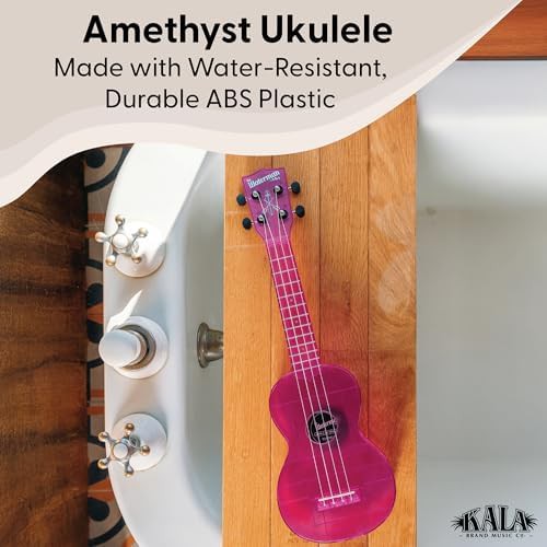 Amethyst purple sea glass soprano ukulele — photo 3
