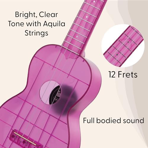 Amethyst purple sea glass soprano ukulele — photo 4